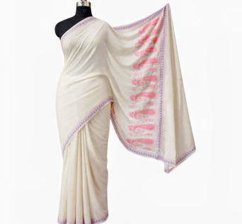 Kashmiri Hand Embroidered Saree