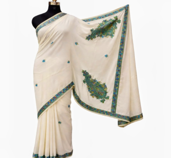 Kashmiri Hand Embroidered Saree