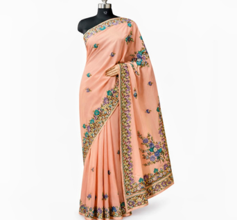 Kashmiri Hand Embroidered Saree
