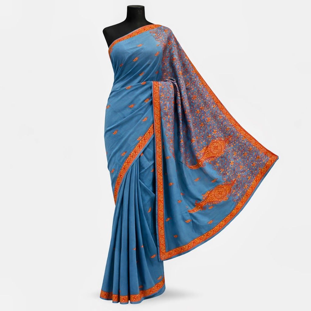 Kashmiri Hand Embroidered Saree