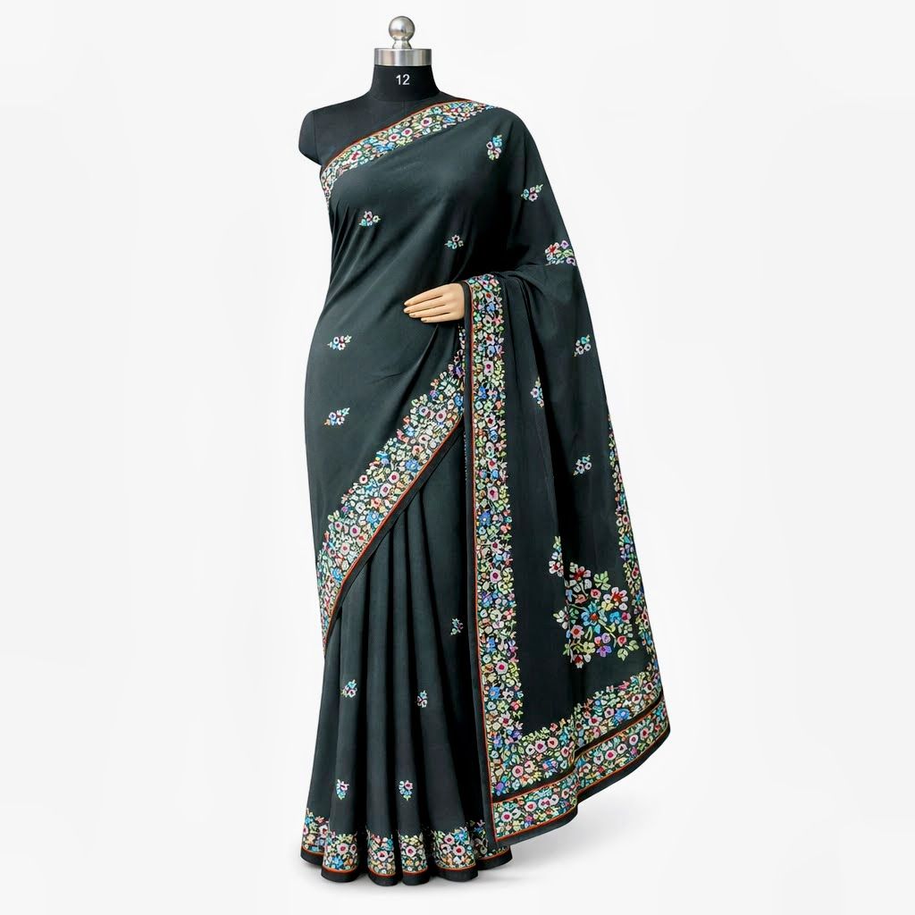 Kashmiri Hand Embroidered Saree