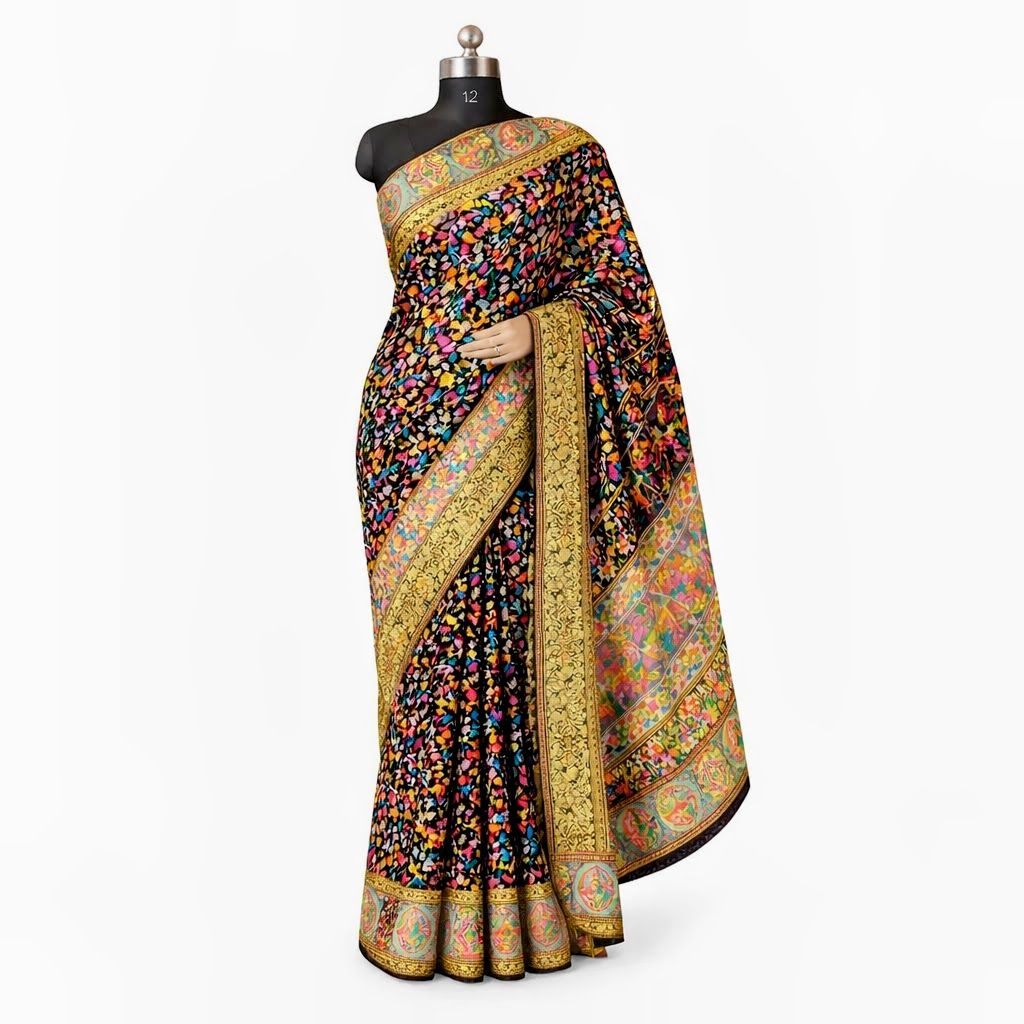 Kashmiri Hand Embroidered Saree