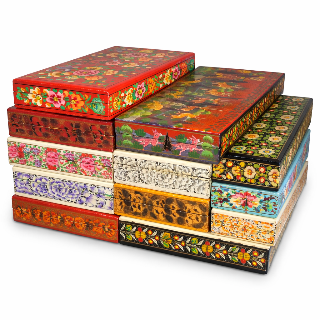 Set of 03 Flat Paper Mache Boxes