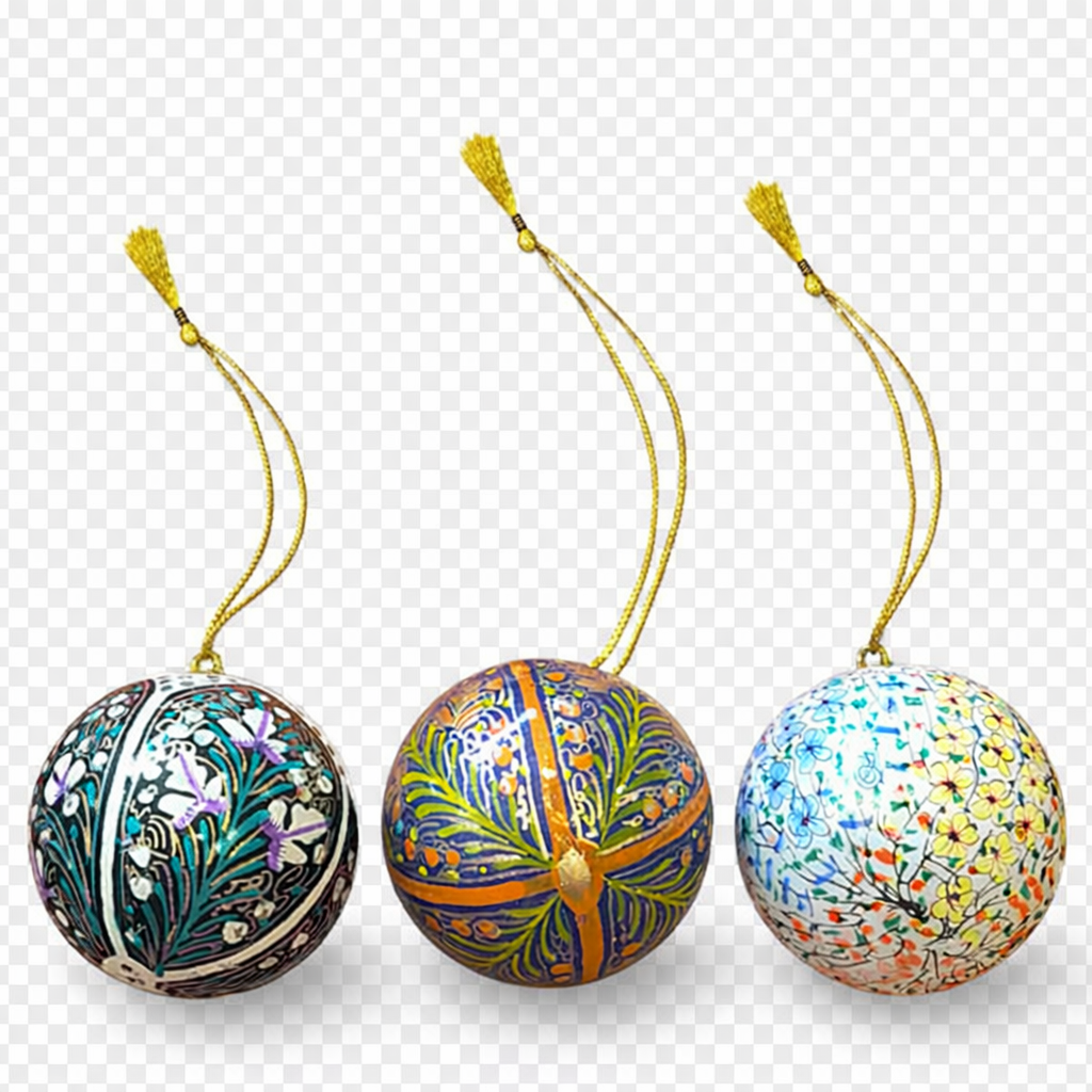 Set of 03 Paper Mache Balls