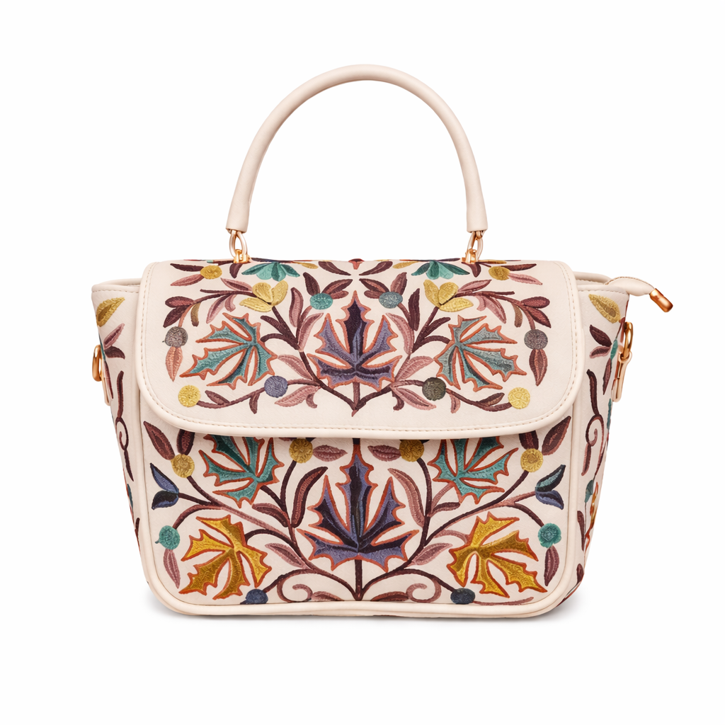 Cream Color Purse with Sling