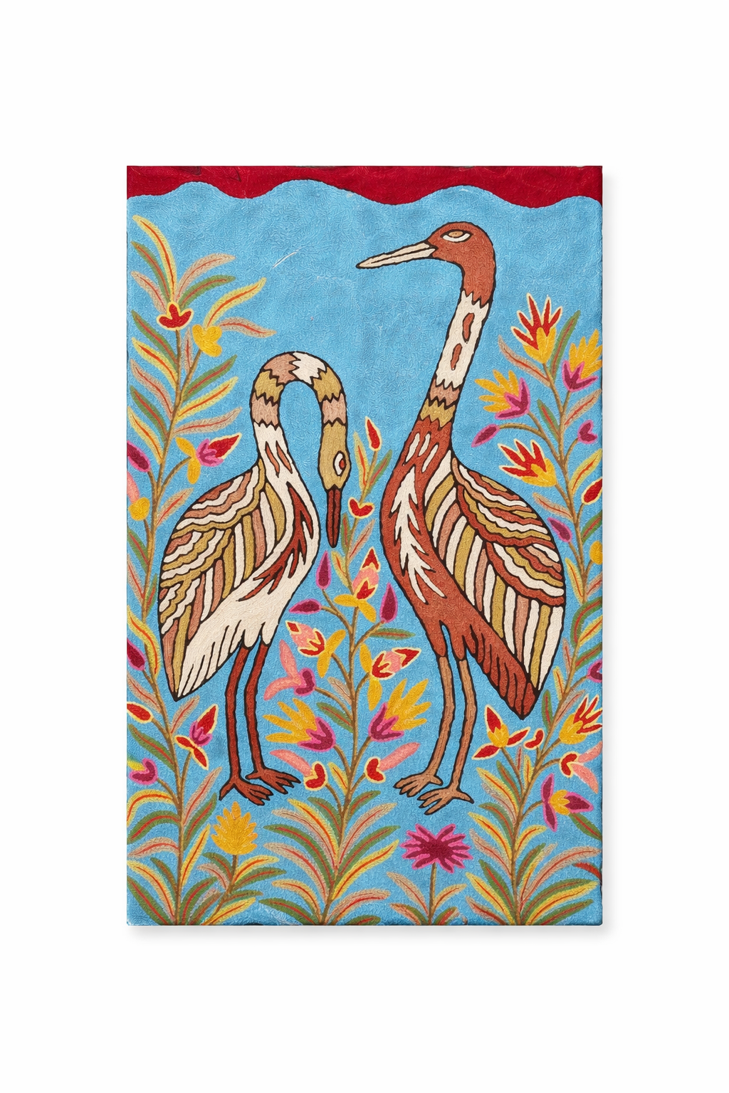 Hand Embroidery Wall Piece 2x3 Ft