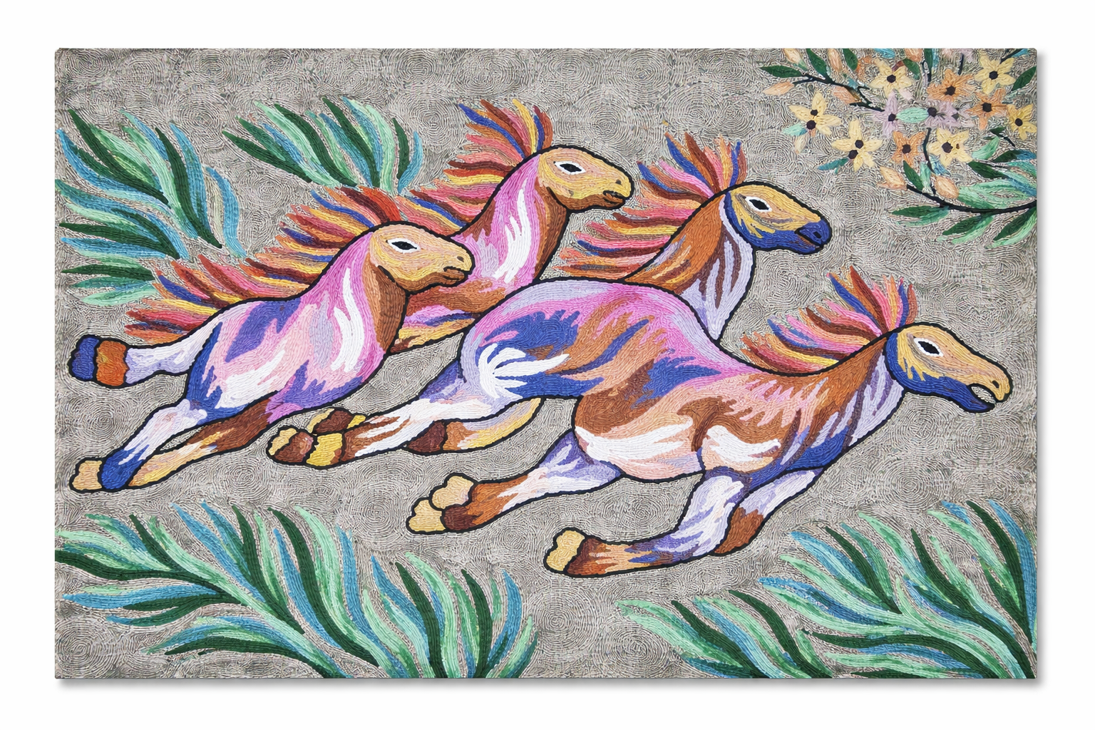 Hand Embroidery Wall Piece 2x3 Ft