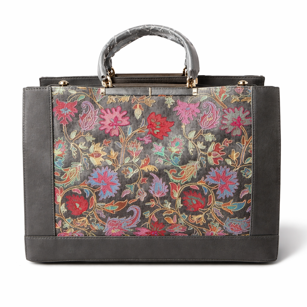 Kalamkari Print  Purse with Laptop Pocket