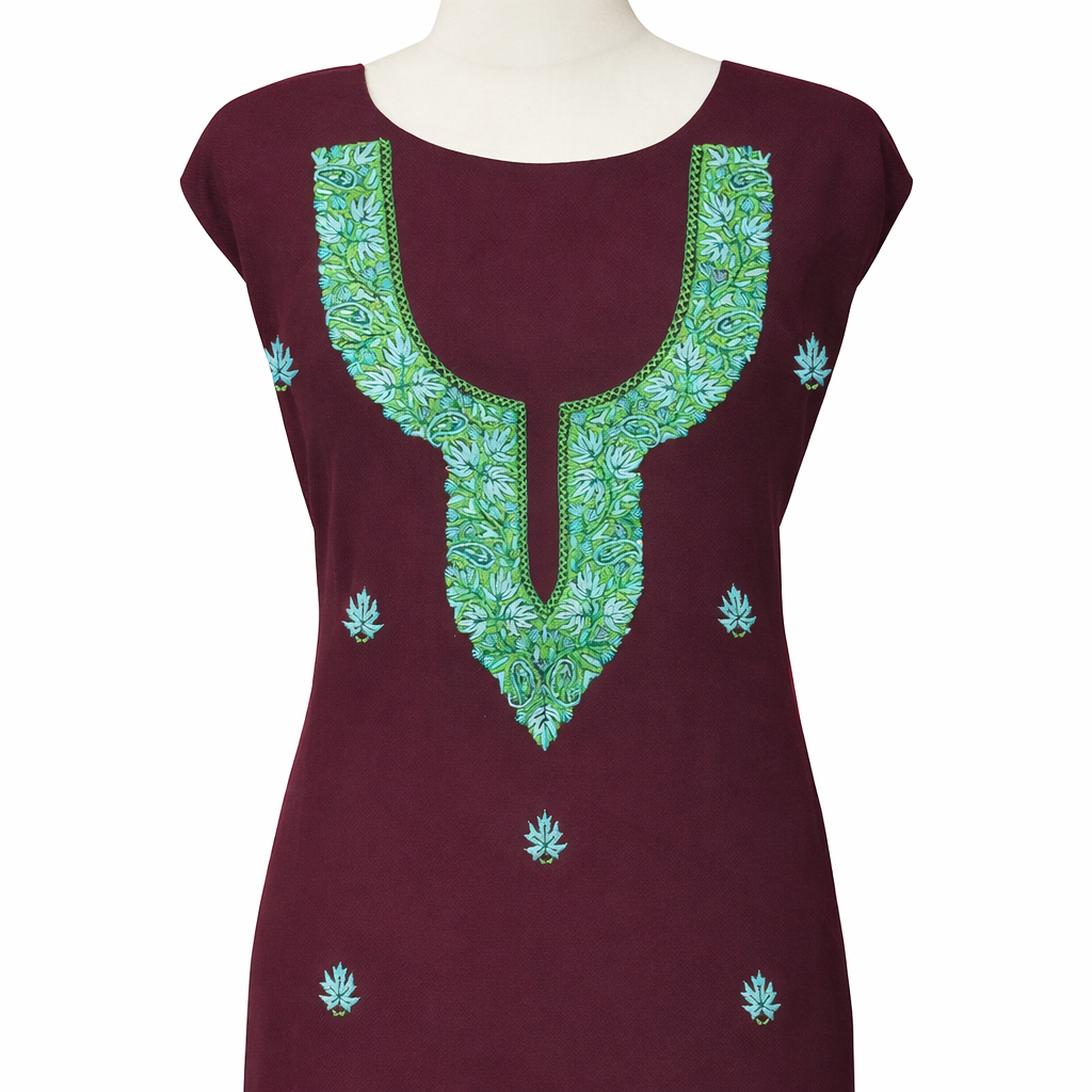 Pure Cotton Hand Embroidered Suit