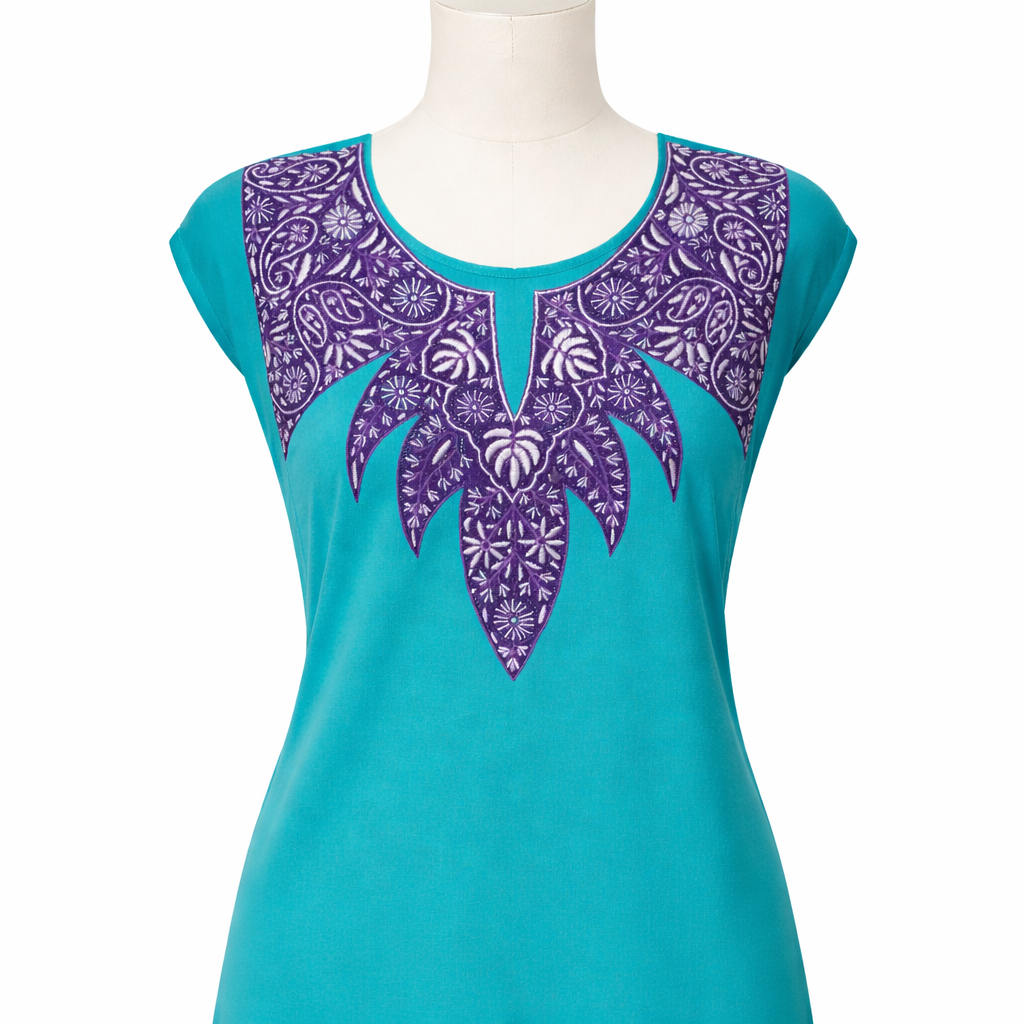Pure Cotton Hand Embroidered Suit