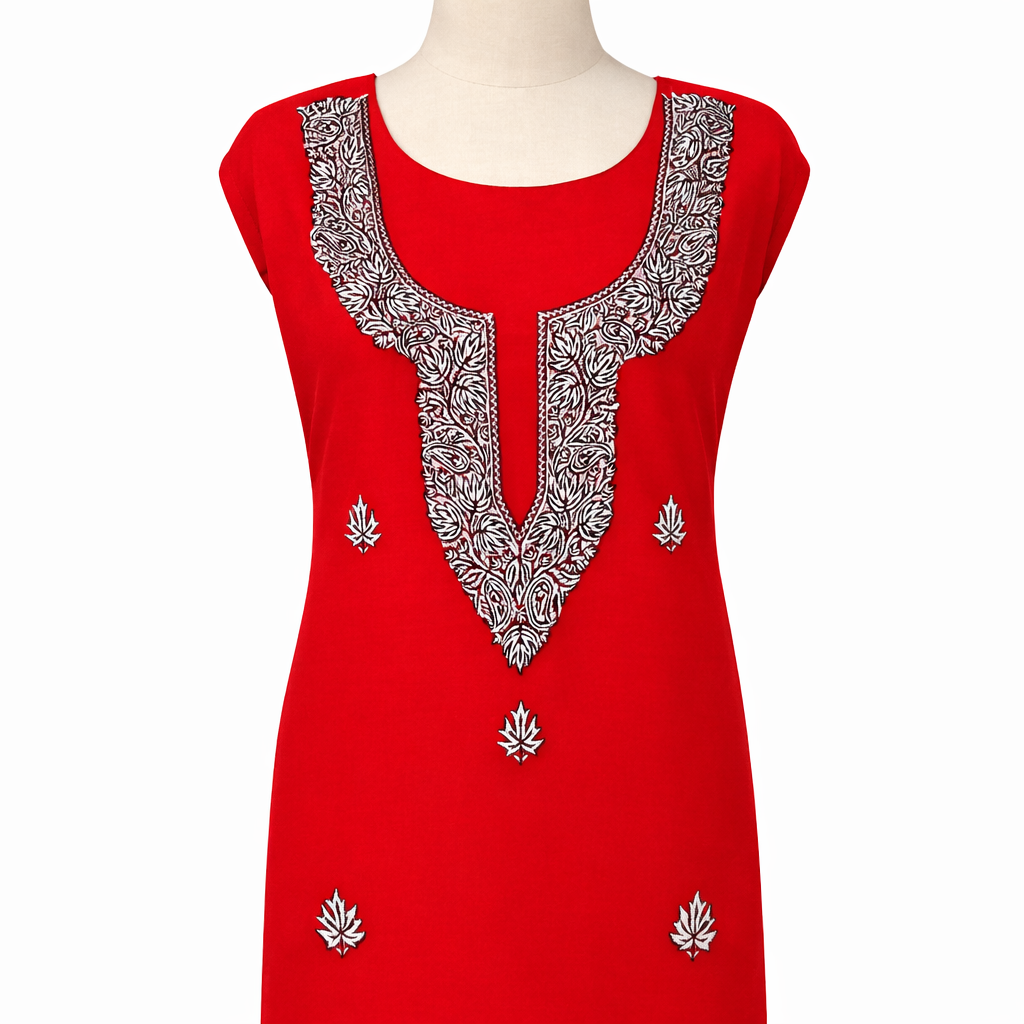Pure Cotton Hand Embroidered Suit