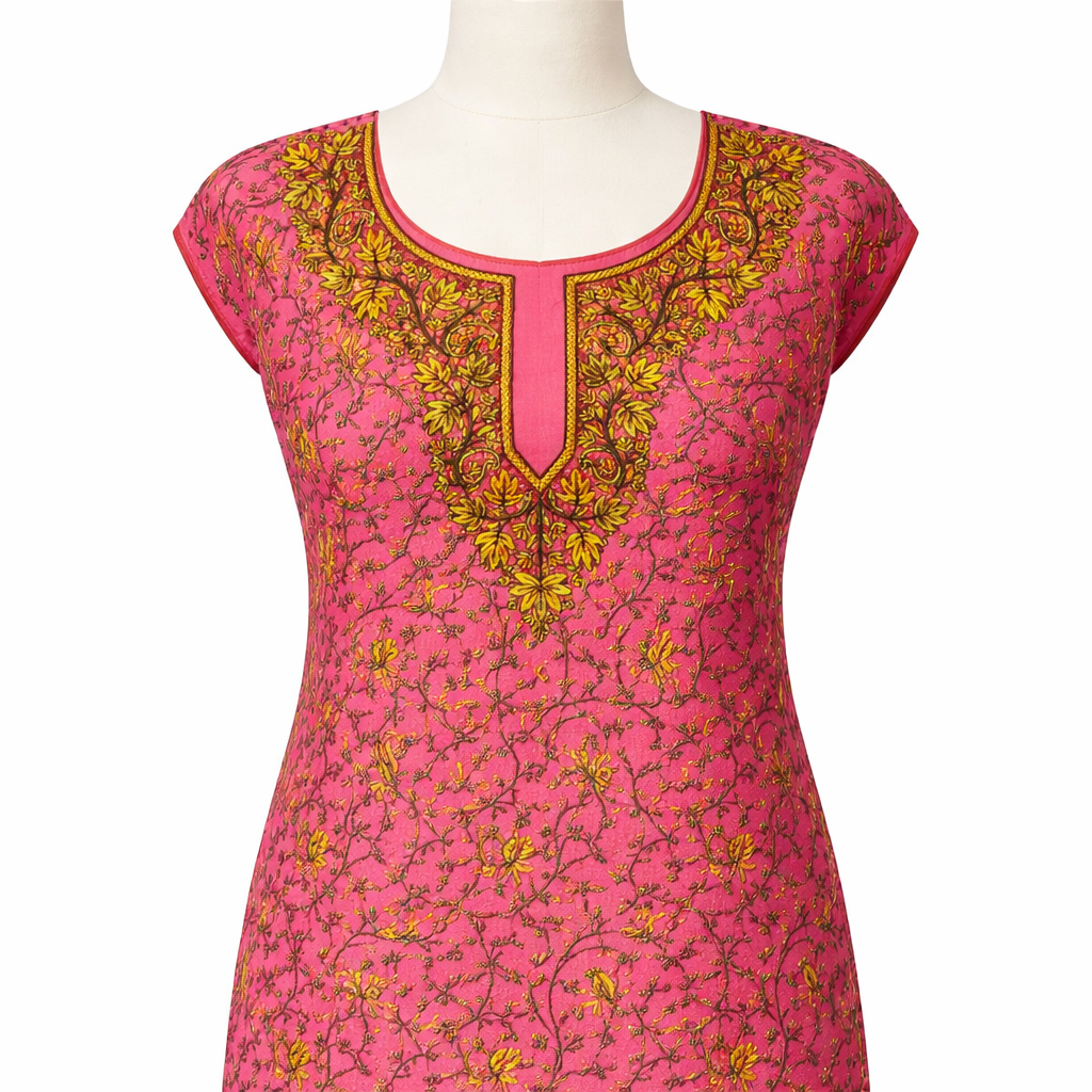 Pure Cotton Hand Embroidered Suit