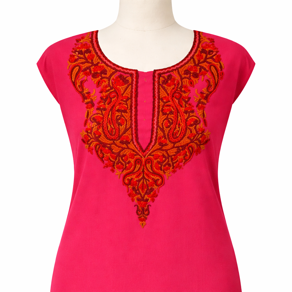 Pure Cotton Hand Embroidered Suit